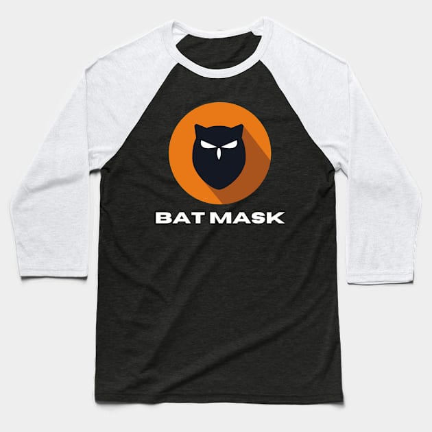 BAT MASK A Funny Bat Face mask Baseball T-Shirt by Pastel Potato Shop